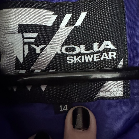 Vintage 90s Y2K Tyrolia Aztec Skiwear Purple Jacket Size 14/XL - Picture 2 of 4